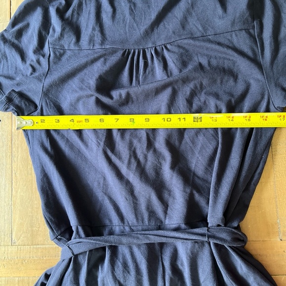 Boden Blue Caroline Jersey Wrap Short Sleeve Belted Shorts Romper Pockets US 10T - Picture 12 of 13